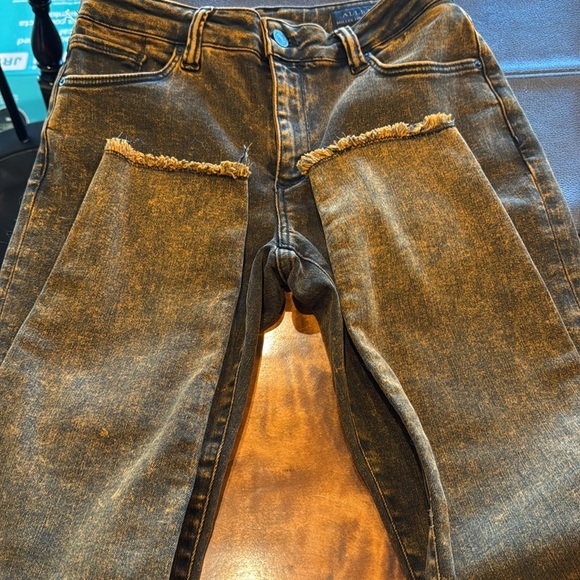 NWT AllSaints Miller Mid rise Skinny Orange Acid Washed Jeans Size Medium - Picture 3 of 12